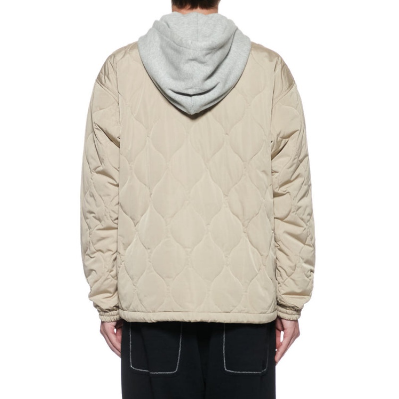 Beige Men's Onitsuka Tiger Quilted Jackets Online India | S1O-1375