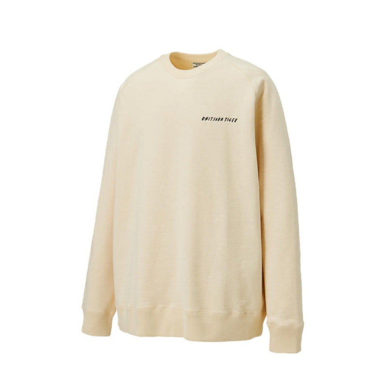 Beige Men's Onitsuka Tiger Sweatshirts Online India | L5C-5464