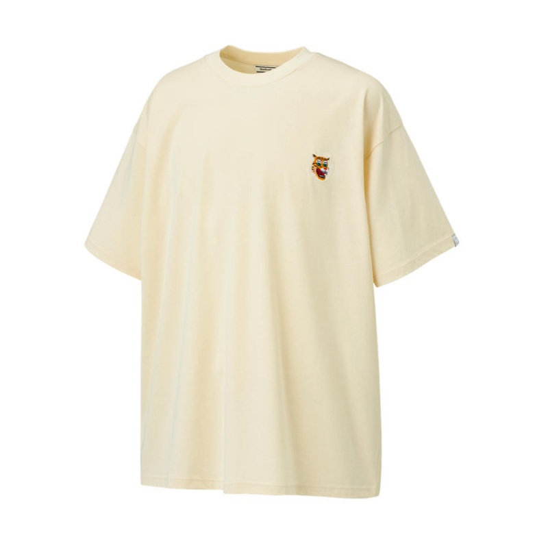 Beige Men's Onitsuka Tiger T Shirts Online India | K8O-8143