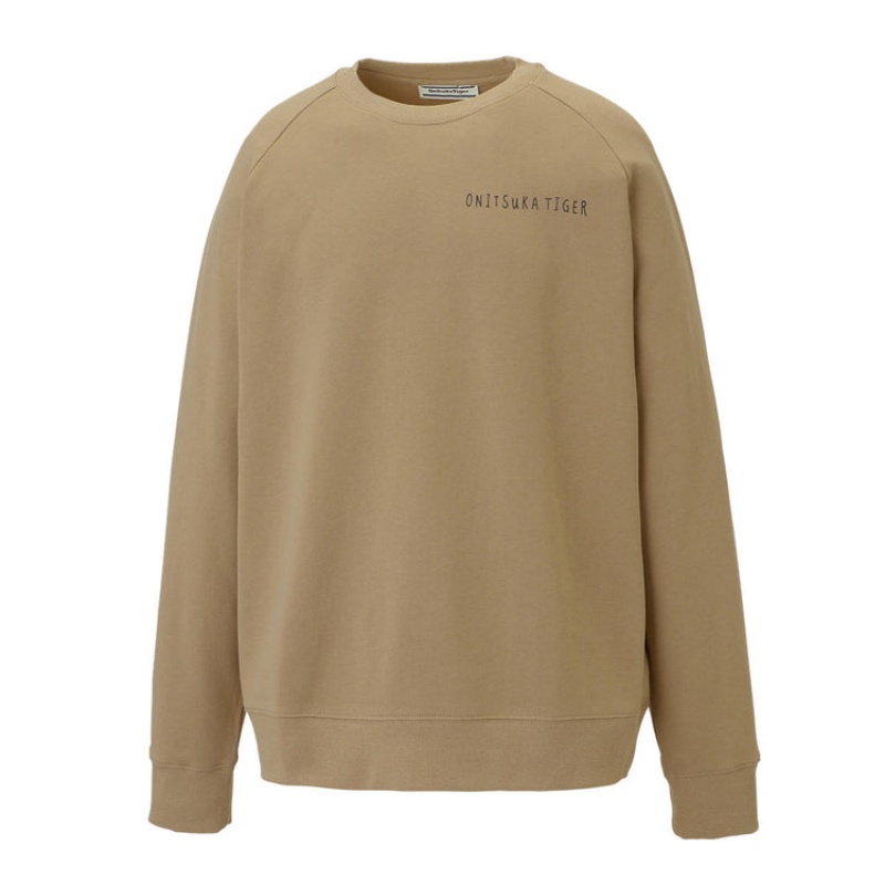 Beige Women's Onitsuka Tiger Sweatshirts Online India | G8P-5515