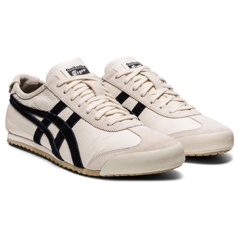 Beige / Black Kids' Onitsuka Tiger Vin Mexico 66 Online India | X2B-3668