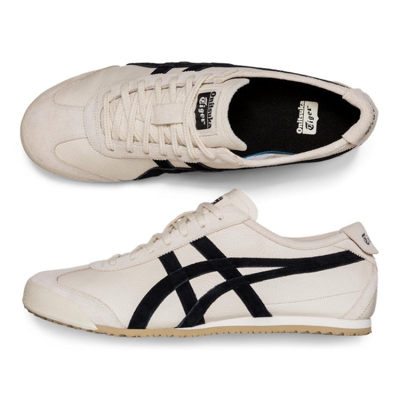 Beige / Black Kids' Onitsuka Tiger Vin Mexico 66 Online India | X2B-3668