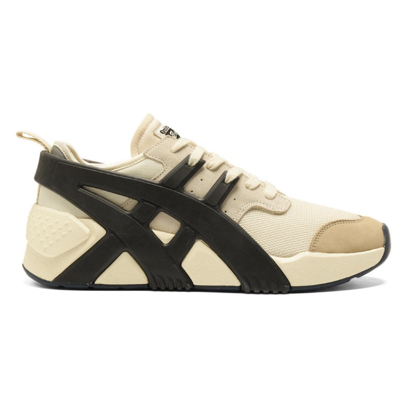 Beige / Black Women\'s Onitsuka Tiger Big Logo Trainer 2.0 Sneakers Online India | A1T-8301