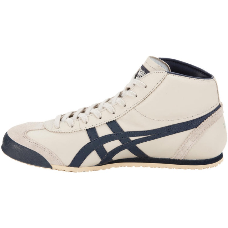 Beige / Black Women's Onitsuka Tiger Mexico Mid Runner Sneakers Online India | J5I-9946