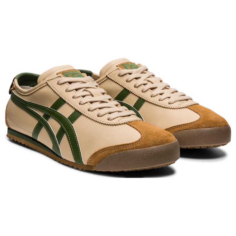 Beige / Green Kids' Onitsuka Tiger Mexico 66 Online India | U6A-4683