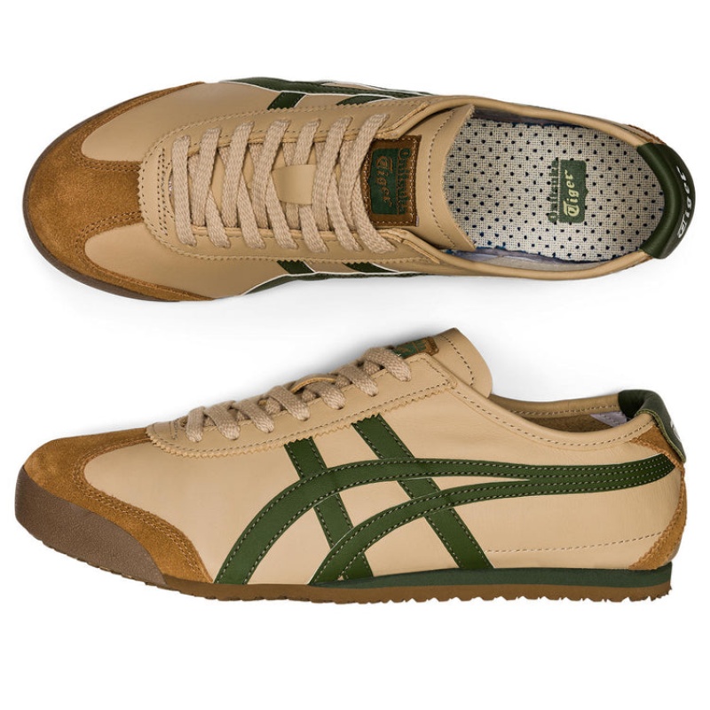 Beige / Green Kids' Onitsuka Tiger Mexico 66 Online India | U6A-4683