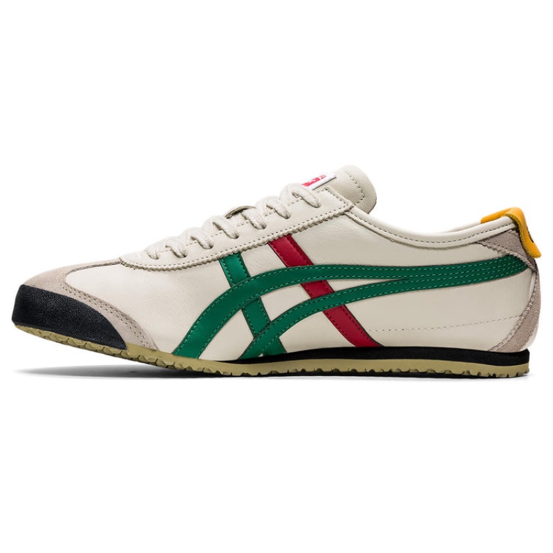 Beige / Green Men's Onitsuka Tiger Mexico 66 Online India | S5O-9750