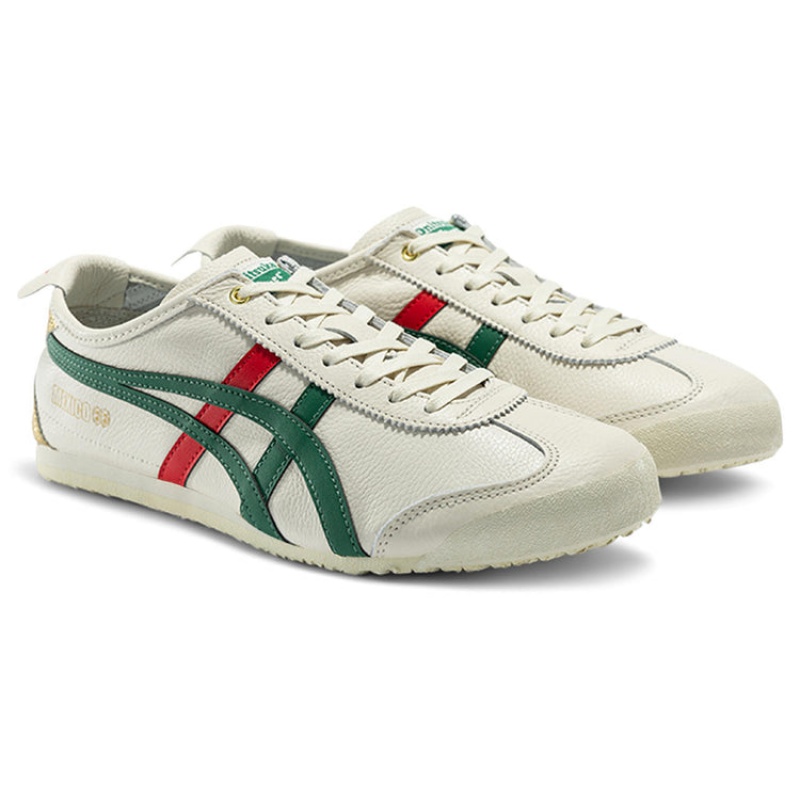 Beige / Green Men's Onitsuka Tiger Mexico 66 Online India | A7J-4596