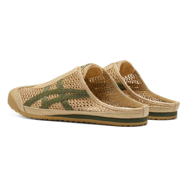 Beige / Green Men's Onitsuka Tiger Sabot Mexico 66 Online India | A8Y-8426