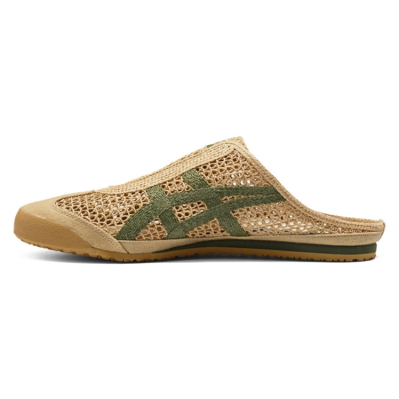 Beige / Green Men's Onitsuka Tiger Sabot Mexico 66 Online India | A8Y-8426