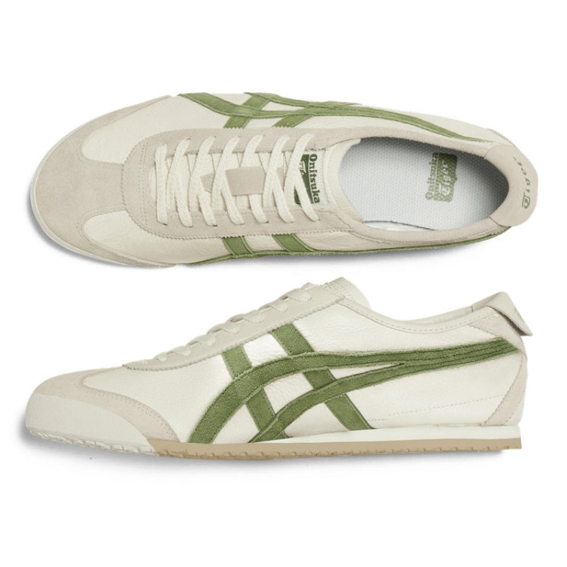 Beige / Green Men's Onitsuka Tiger Vin Mexico 66 Online India | Y5H-3120