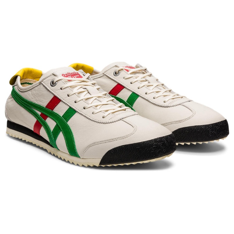 Beige / Green Women's Onitsuka Tiger Mexico 66 SD Online India | O1J-6113