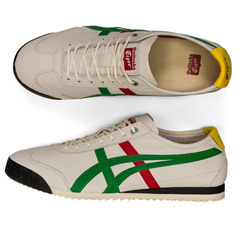 Beige / Green Women's Onitsuka Tiger Mexico 66 SD Online India | O1J-6113