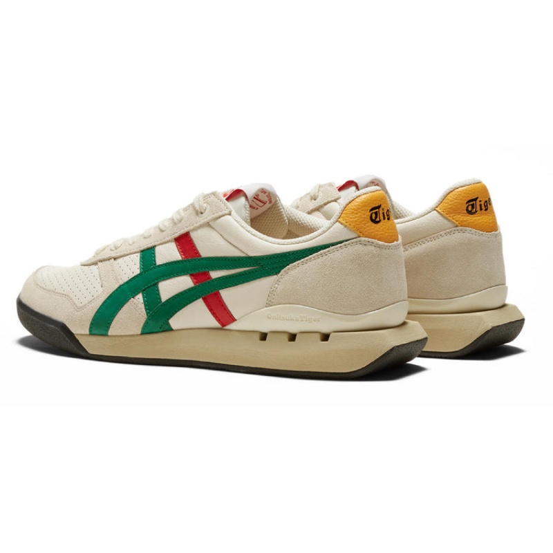 Beige / Green Women's Onitsuka Tiger Ultimate 81 Ex Sneakers Online India | Y0R-9477