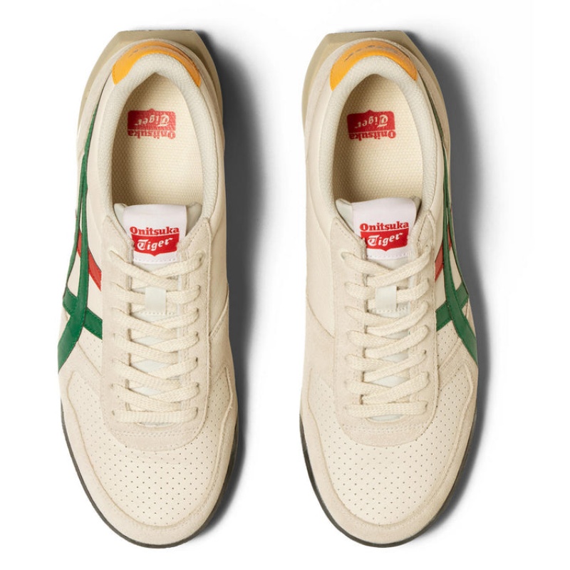 Beige / Green Women's Onitsuka Tiger Ultimate 81 Ex Sneakers Online India | Y0R-9477