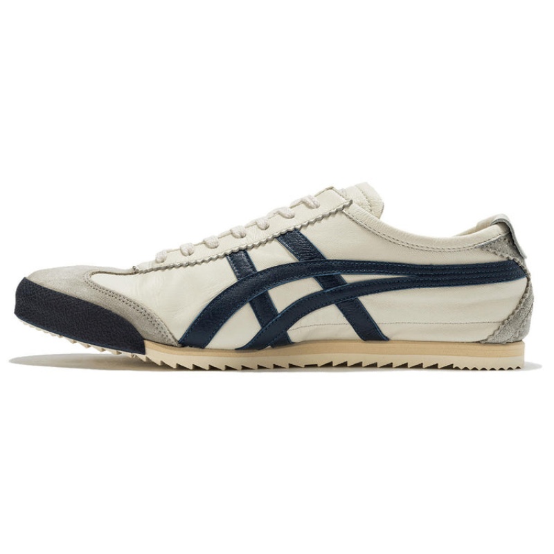 Beige / Indigo Blue Men's Onitsuka Tiger Deluxe Mexico 66 Online India | G2A-7981