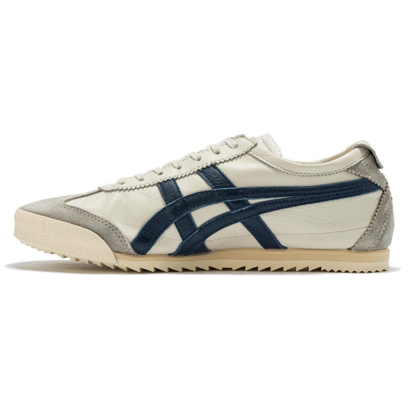 Beige / Indigo Blue Women's Onitsuka Tiger Deluxe Mexico 66 Online India | J0O-1666