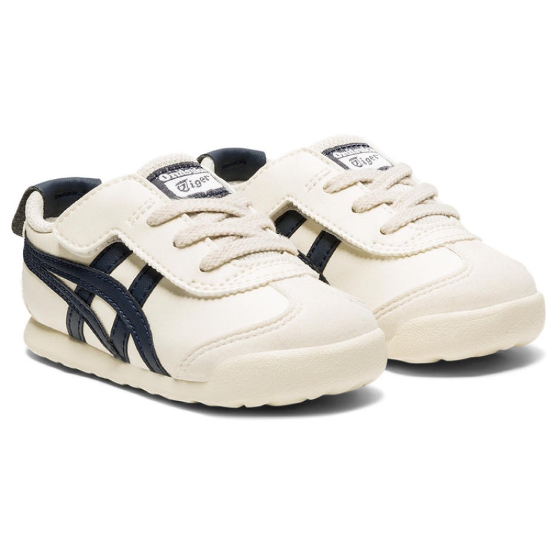 Beige / Navy Kids' Onitsuka Tiger Mexico 66 Online India | K3C-1226