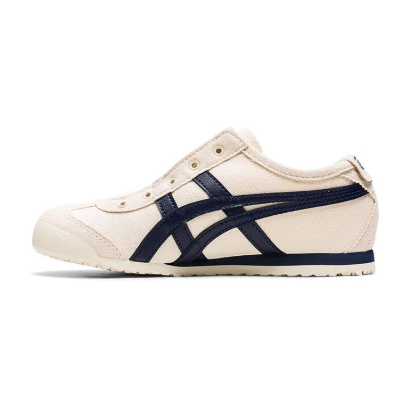 Beige / Navy Kids' Onitsuka Tiger Mexico 66 Slip-on Online India | W5I-2801