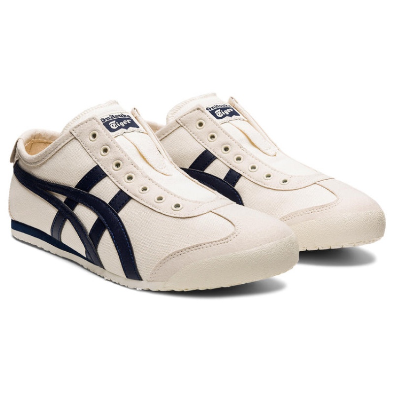 Beige / Navy Kids' Onitsuka Tiger Mexico 66 Slip-on Online India | G5J-3457