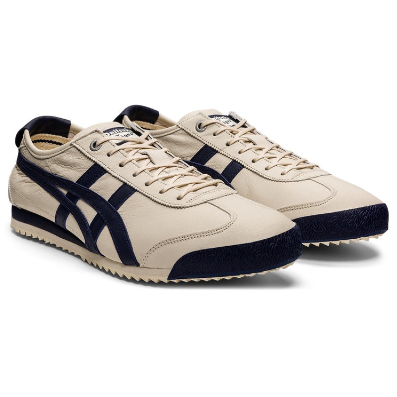 Beige / Navy Men's Onitsuka Tiger Mexico 66 SD Online India | Z3H-9615