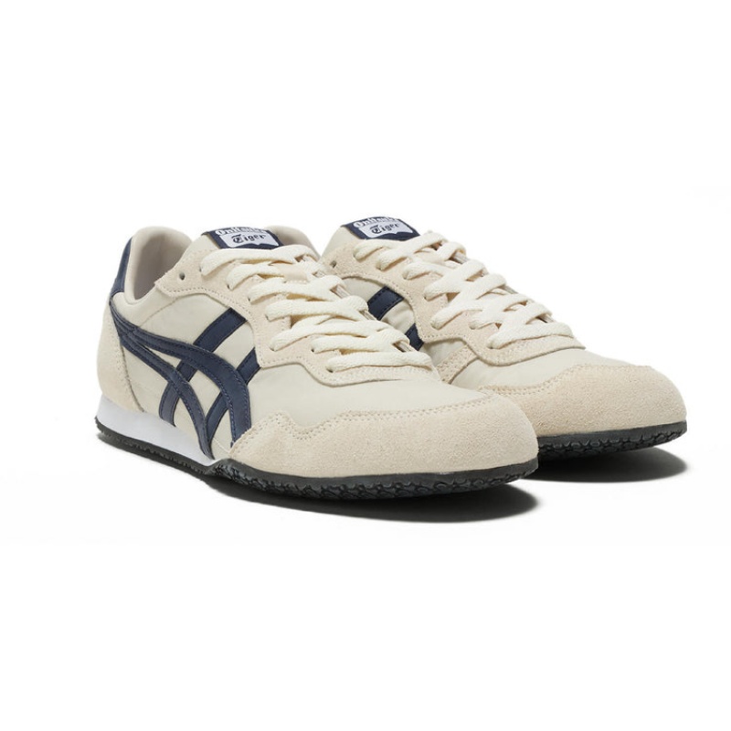 Beige / Navy Women's Onitsuka Tiger Serrano Sneakers Online India | D5G-0797