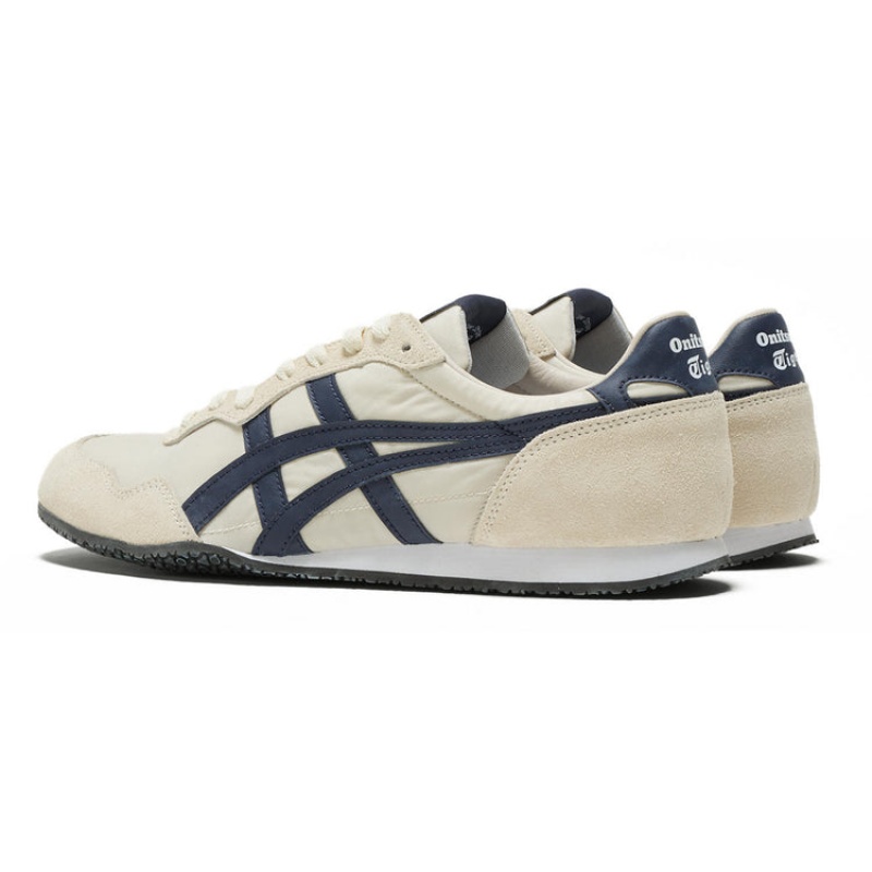 Beige / Navy Women's Onitsuka Tiger Serrano Sneakers Online India | D5G-0797