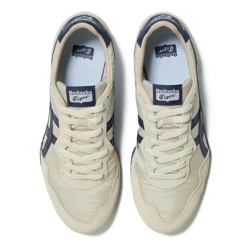 Beige / Navy Women's Onitsuka Tiger Serrano Sneakers Online India | D5G-0797