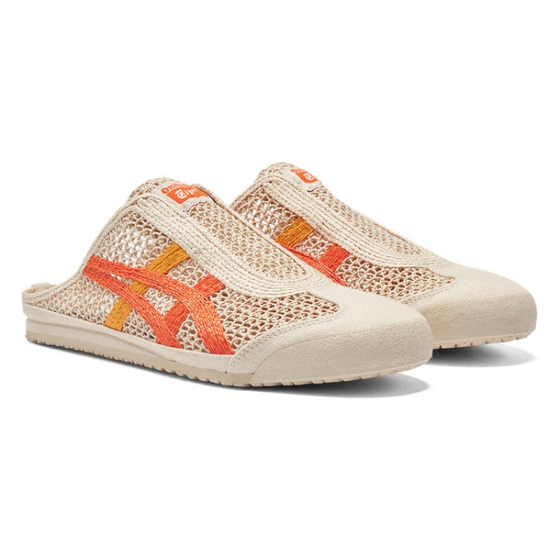 Beige / Orange Men's Onitsuka Tiger Sabot Mexico 66 Online India | L4O-2469