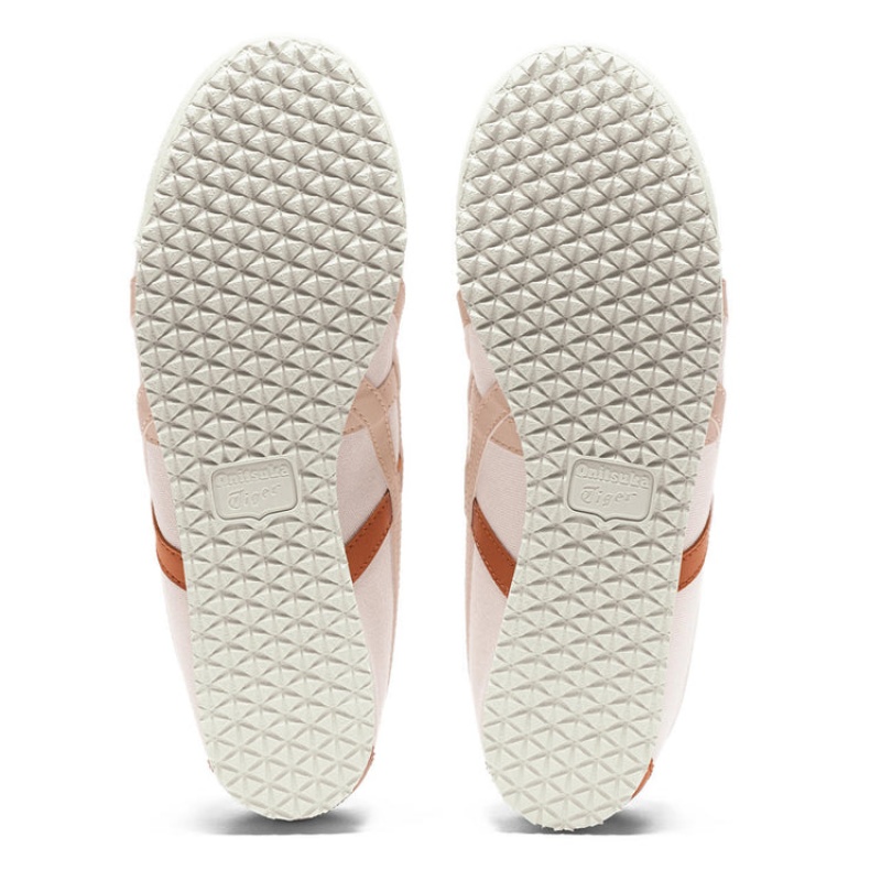 Beige / Orange Women's Onitsuka Tiger Mexico 66 Slip-on Online India | B1J-5017