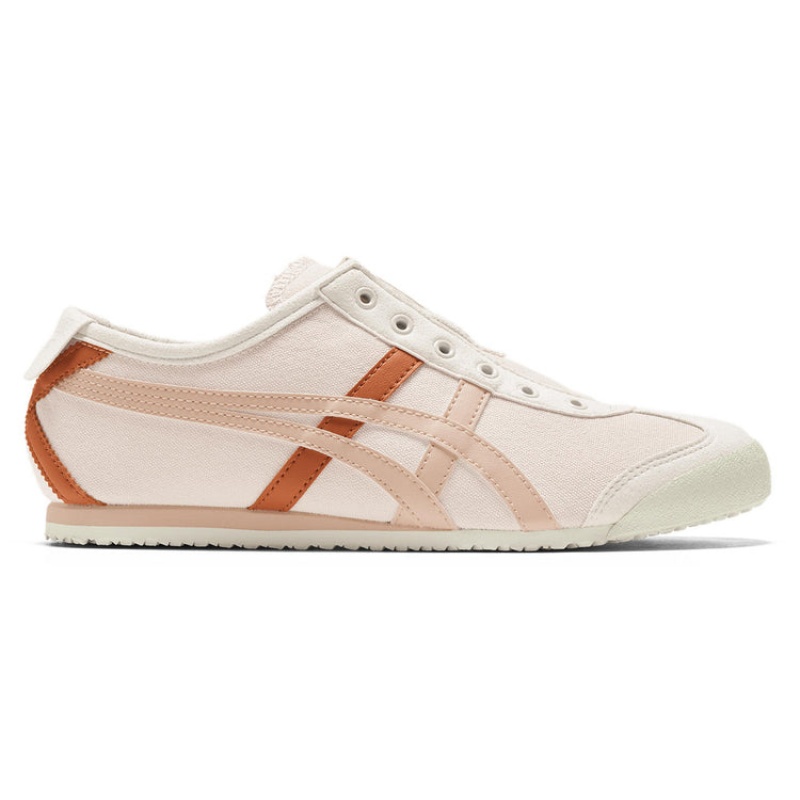 Beige / Orange Women\'s Onitsuka Tiger Mexico 66 Slip-on Online India | B1J-5017