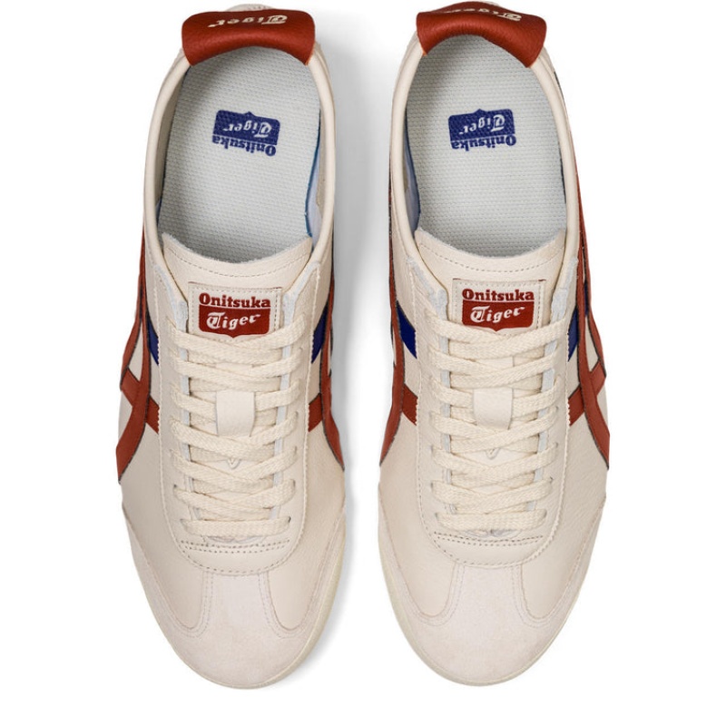 Beige / Red Men's Onitsuka Tiger Mexico 66 Online India | Y8B-8359