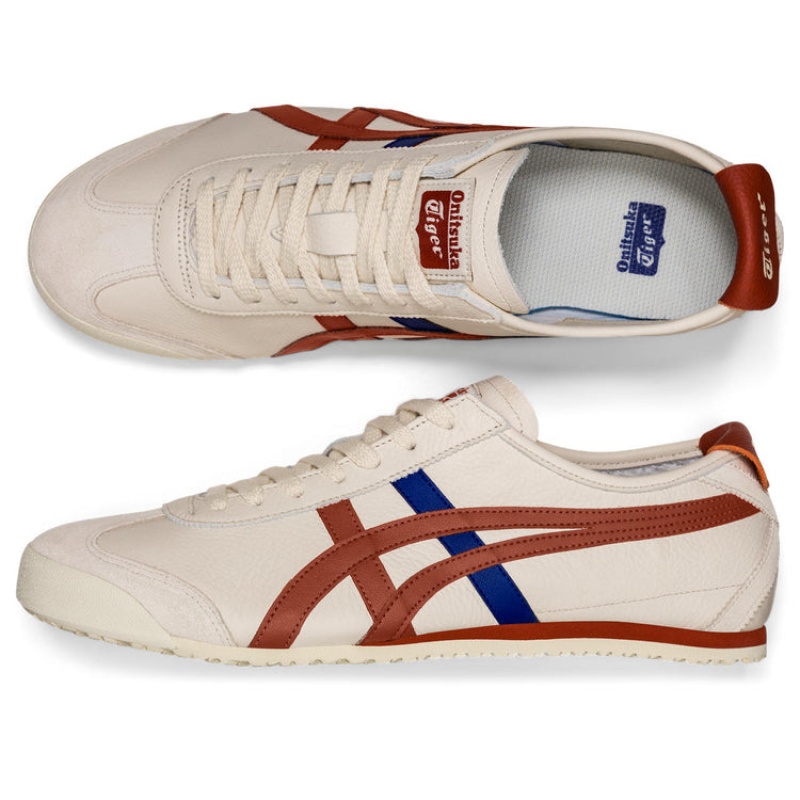 Beige / Red Men's Onitsuka Tiger Mexico 66 Online India | Y8B-8359