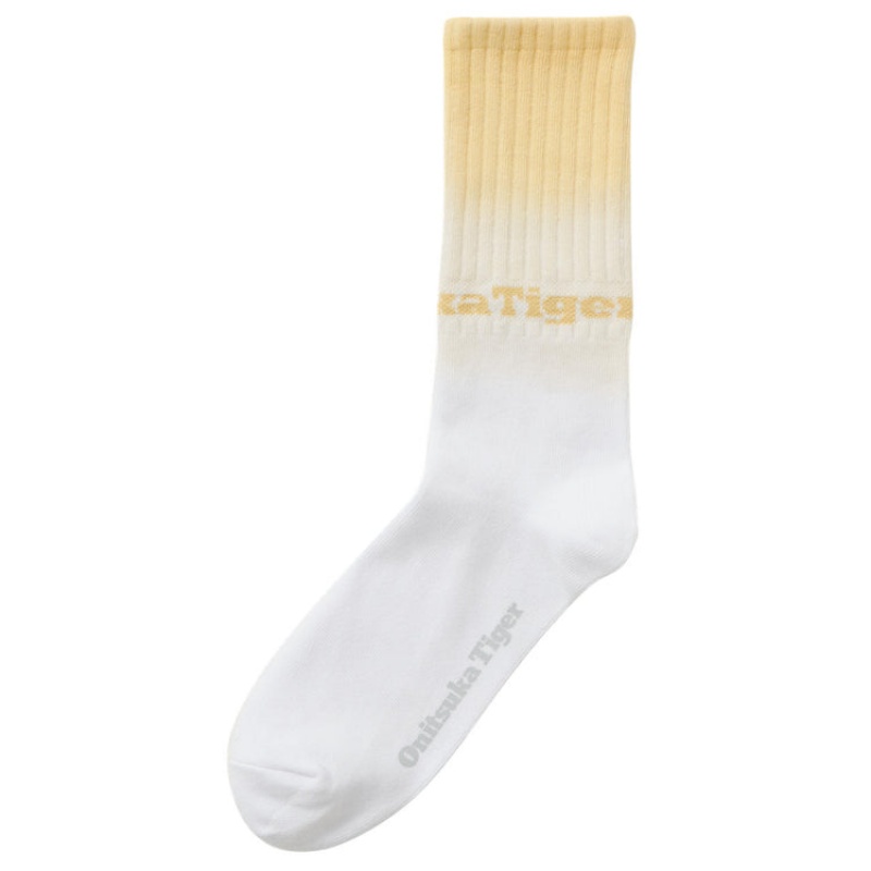 Beige / White Men's Onitsuka Tiger Middle Socks Online India | M8A-4251