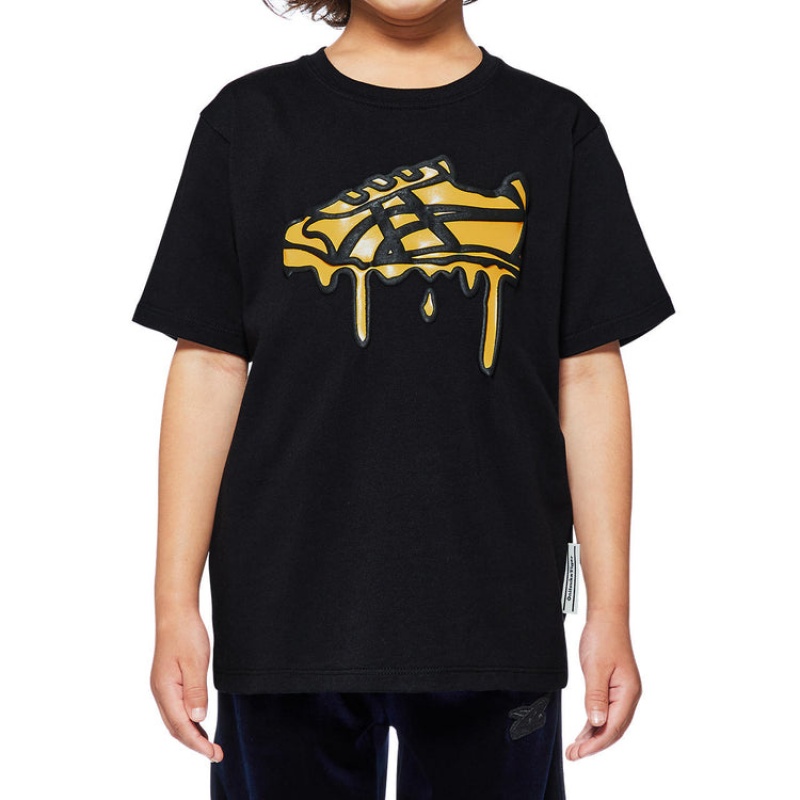 Black Kids' Onitsuka Tiger Graphic T Shirts Online India | Q3A-7854