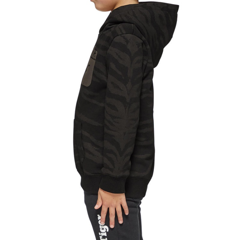 Black Kids' Onitsuka Tiger P Sweat Hoodie Online India | R5D-3492