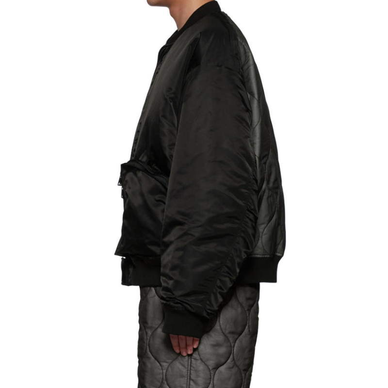 Black Men's Onitsuka Tiger Bomber Jackets Online India | Y6Y-0528