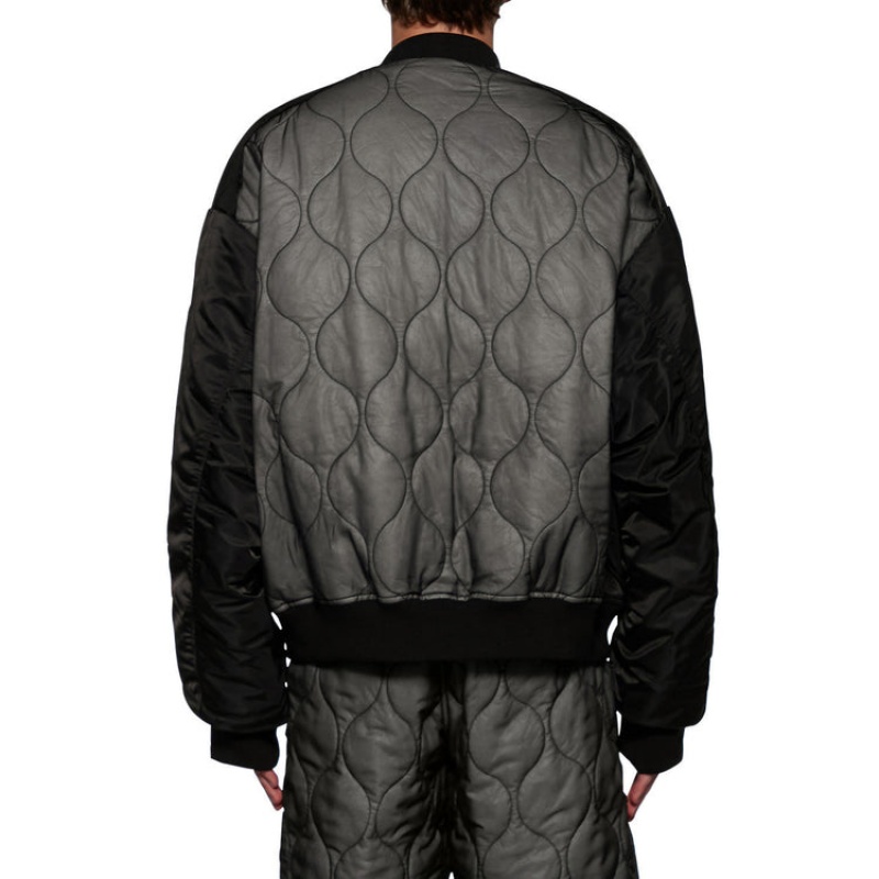 Black Men's Onitsuka Tiger Bomber Jackets Online India | Y6Y-0528