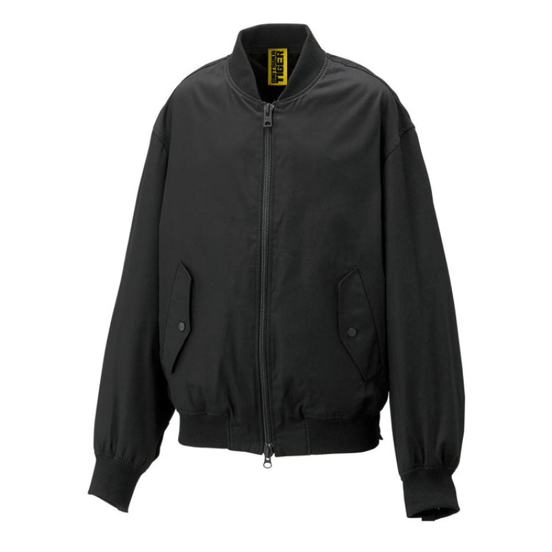 Black Men's Onitsuka Tiger Bomber Jackets Online India | D7V-9597