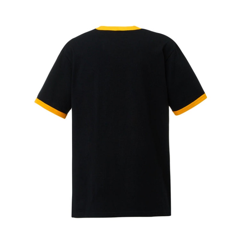 Black Men's Onitsuka Tiger Graphic T Shirts Online India | E3T-0854