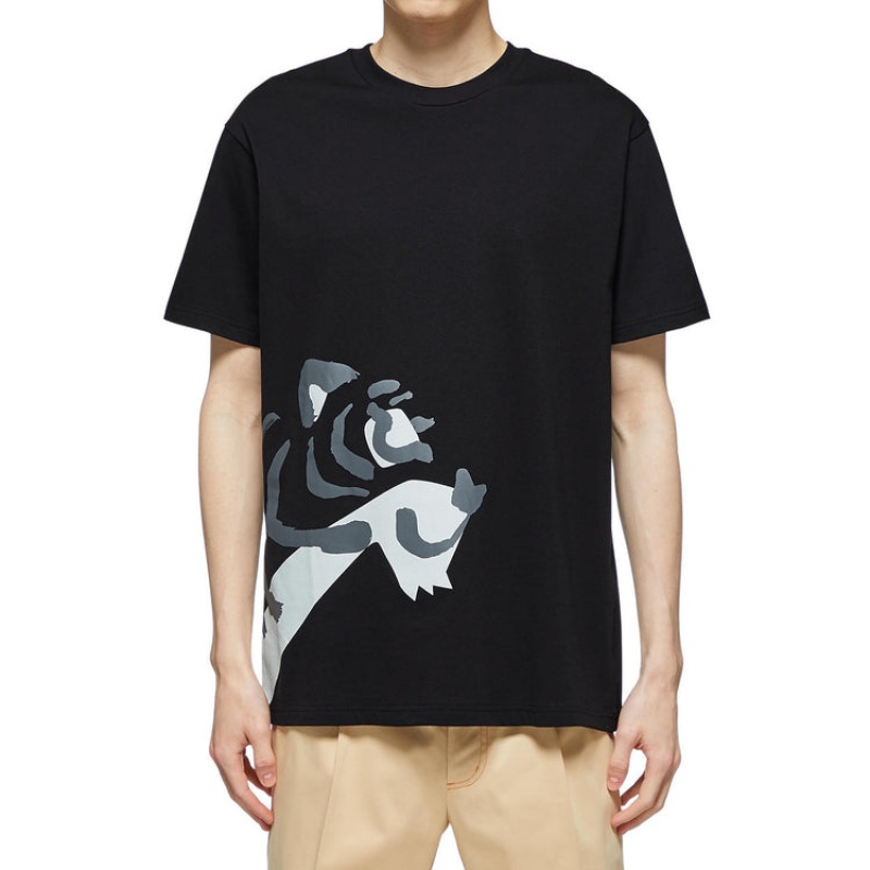 Black Men's Onitsuka Tiger Graphic T Shirts Online India | S6C-4235