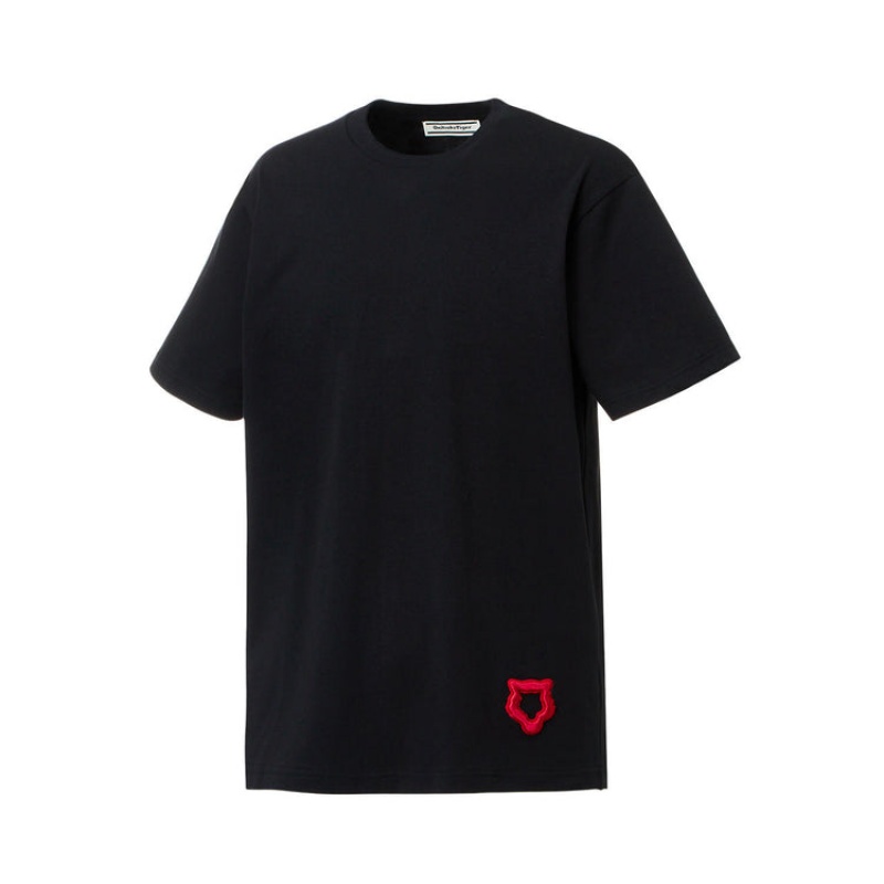 Black Men's Onitsuka Tiger Graphic T Shirts Online India | S7R-7391