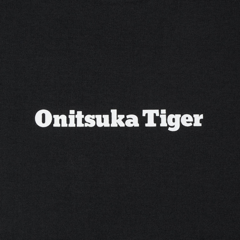 Black Men's Onitsuka Tiger Graphic T Shirts Online India | Q9J-9454