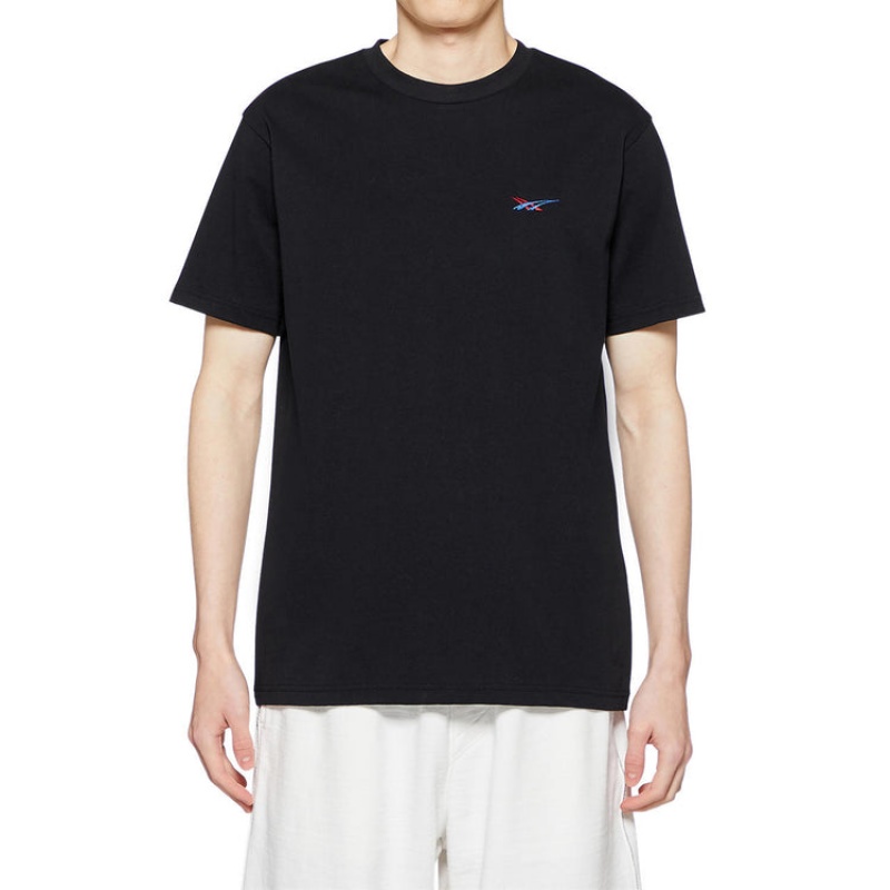 Black Men's Onitsuka Tiger Graphic T Shirts Online India | N6K-1676