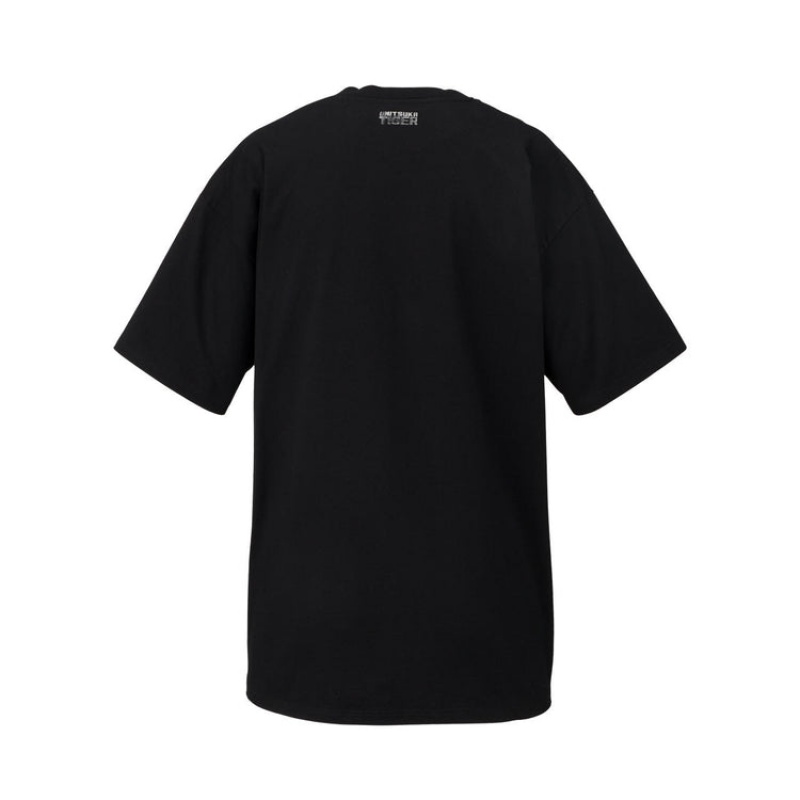 Black Men's Onitsuka Tiger Graphic T Shirts Online India | V1Q-0128