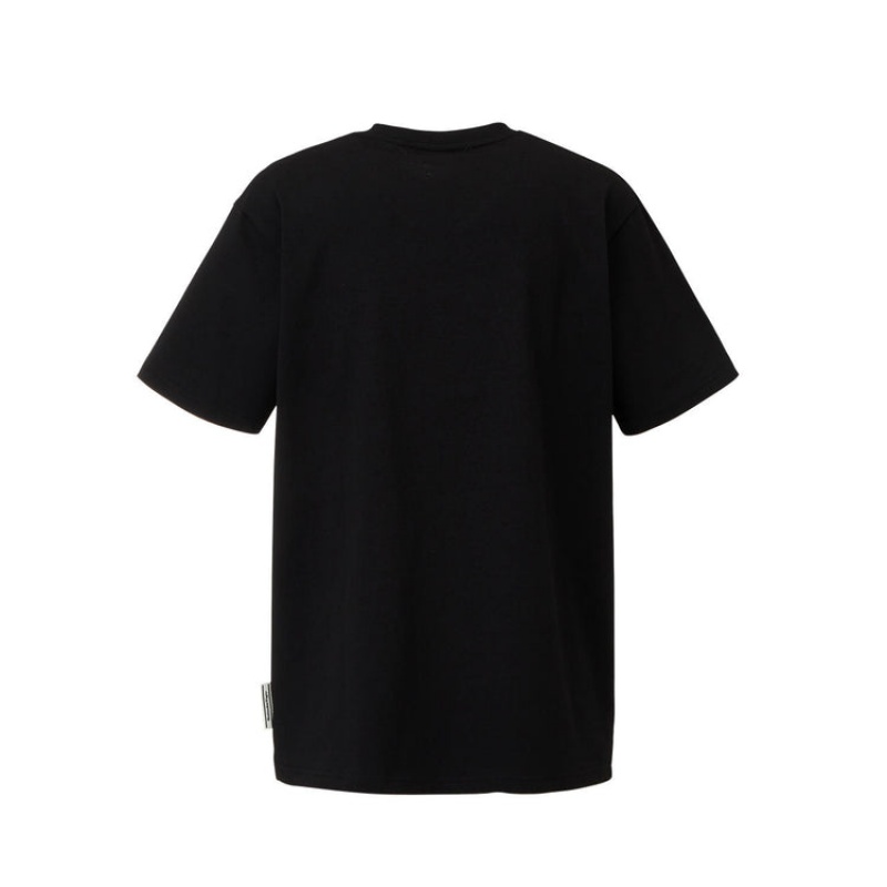 Black Men's Onitsuka Tiger Graphic T Shirts Online India | O7G-6779