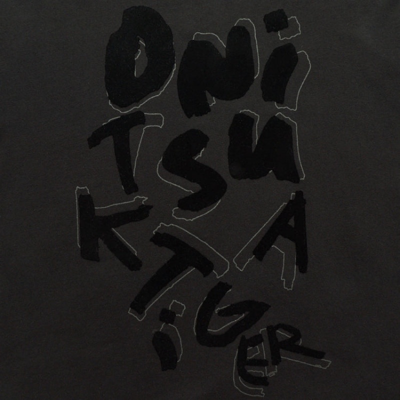 Black Men's Onitsuka Tiger Graphic T Shirts Online India | C1T-8695