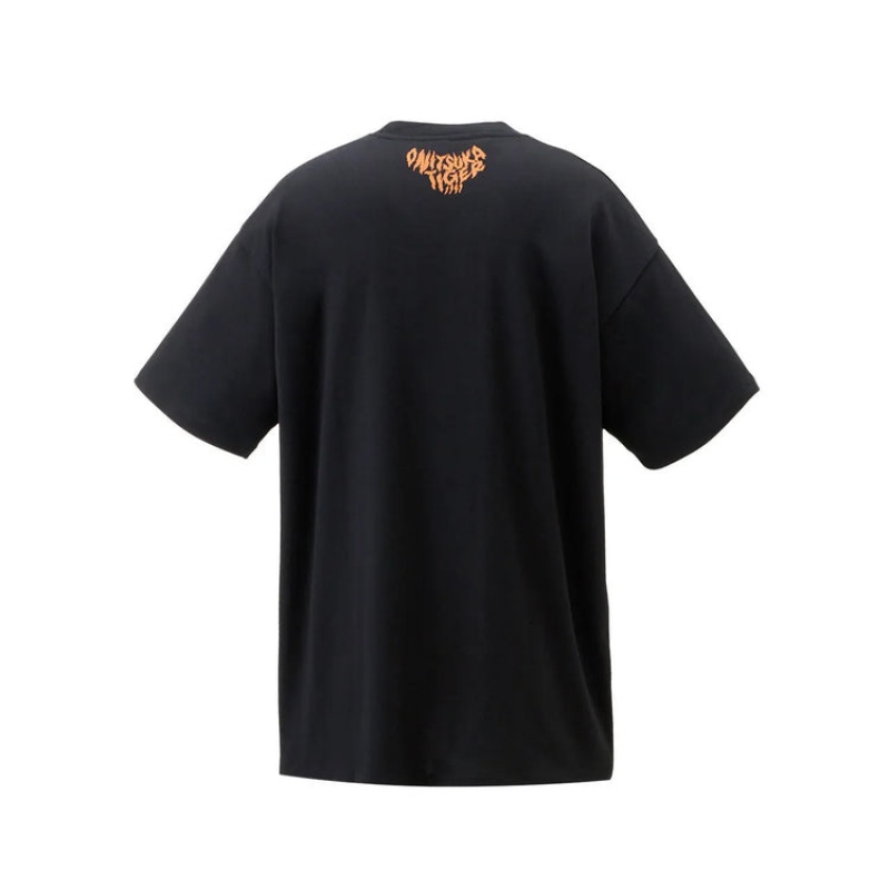 Black Men's Onitsuka Tiger Graphic T Shirts Online India | O1E-6597