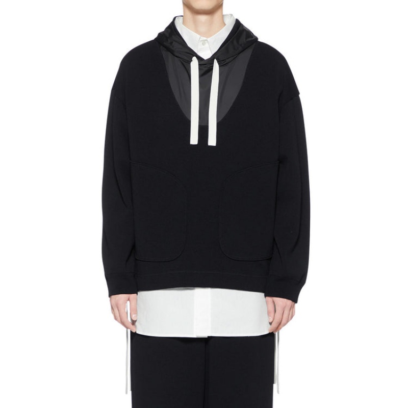 Black Men's Onitsuka Tiger Hoodie Online India | J0Y-4256