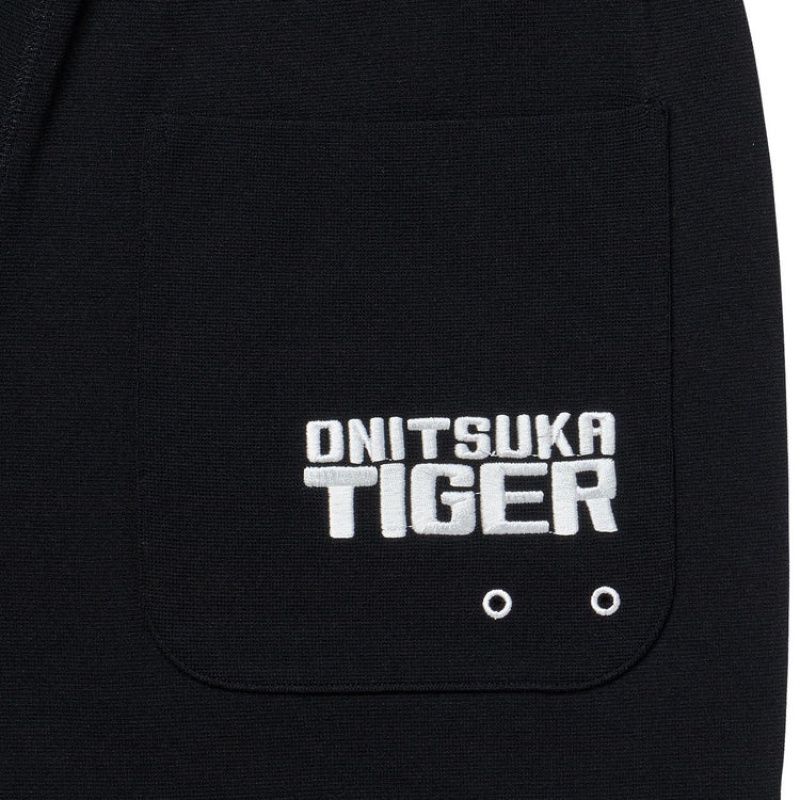 Black Men's Onitsuka Tiger Knit Jogger Pants Online India | L1O-1717